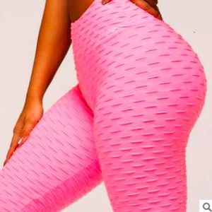 Textured Sport Booty Leggings - Pink